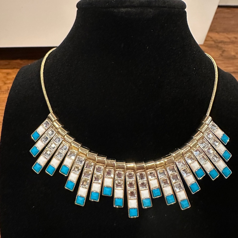 nOir Jewelry Gold and Turquoise Necklace - NWT - Picture 4 of 4